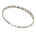 SORTIJA MEDIA ALIANZA  ORO BLANCO CON CIRCONITAS.