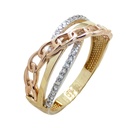 3MM HALF INFINITY RING WITH CZ.