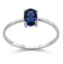 SORTIJA ORO BLANCO ZAFIRO OVAL DE 6x4MM.0.53 CT