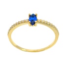 6x3MM BLUE MARQUISE CZ RING.