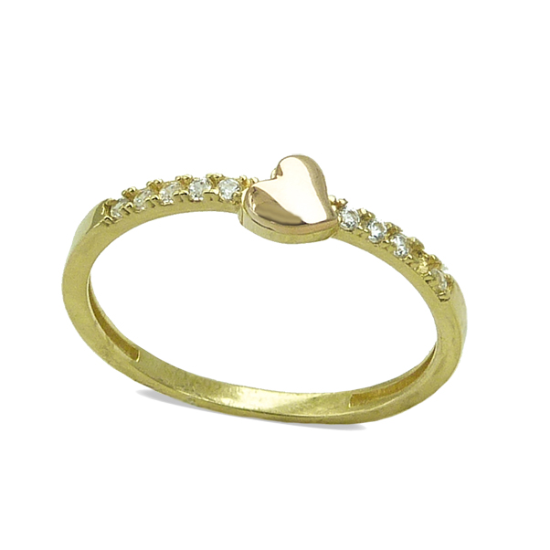 HEART AND CZ RING.