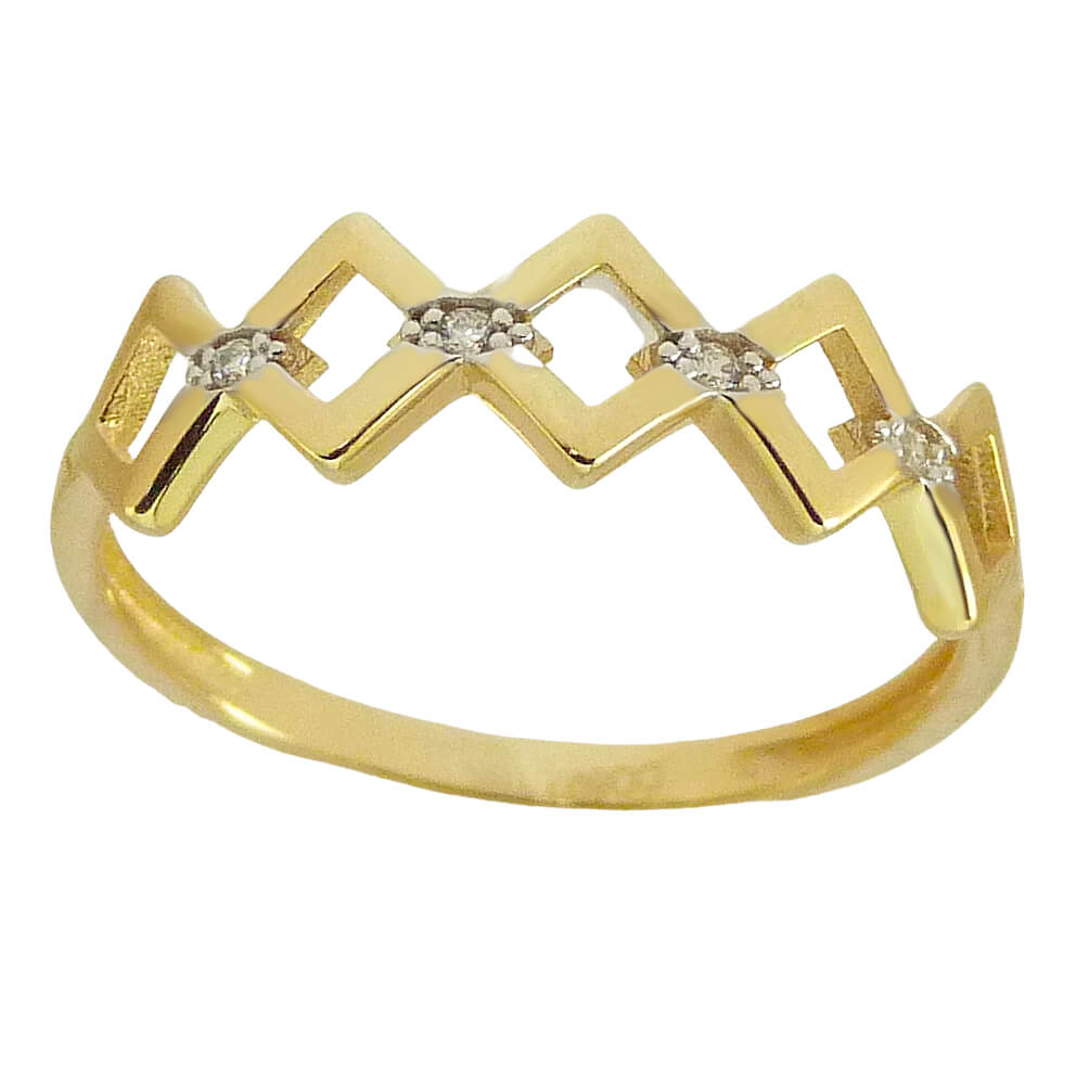 RHOMBUS AND CZ RING.