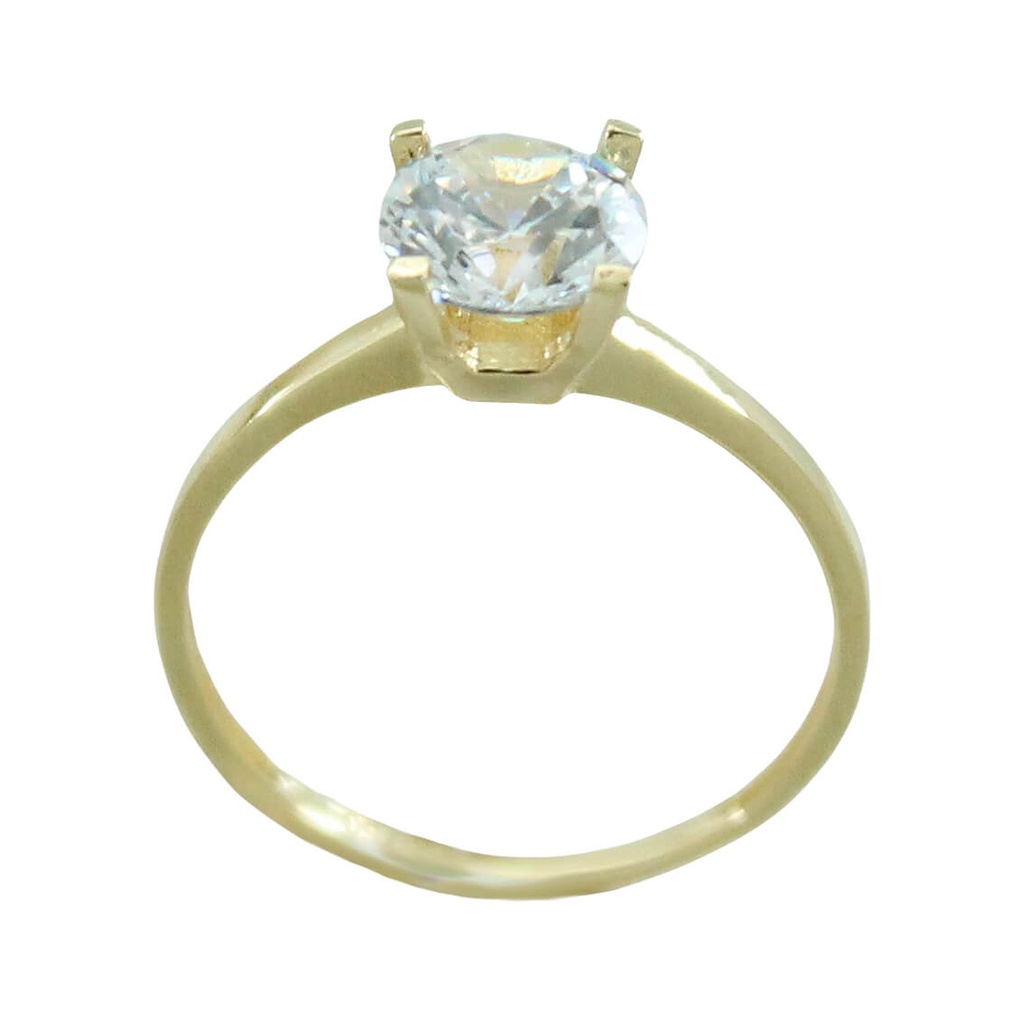 6MM ROUND CZ SOLITAIRE RING.