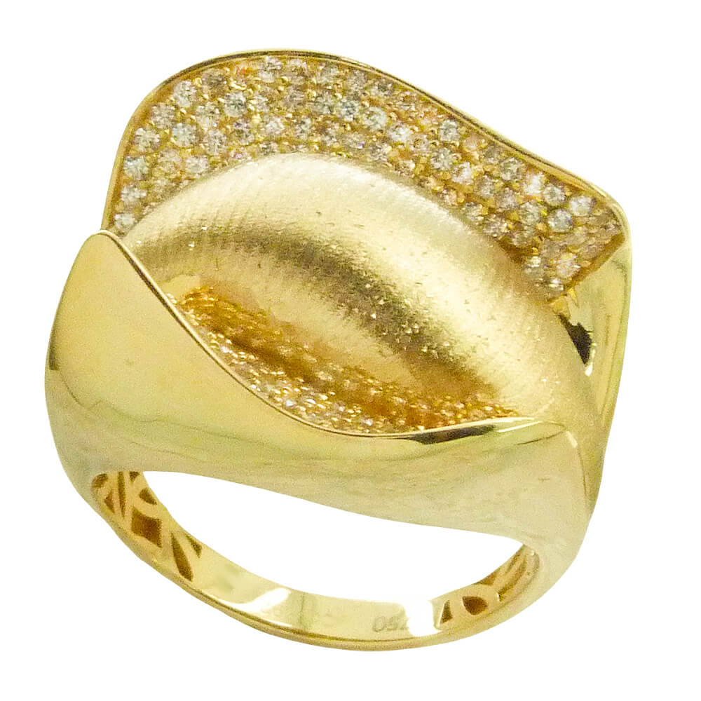 SORTIJA CON CIRCONITAS.CENTRO SATINADO