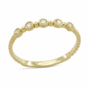 FIVE BEZELS CZ RING.