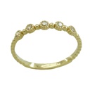 FIVE BEZELS CZ RING.