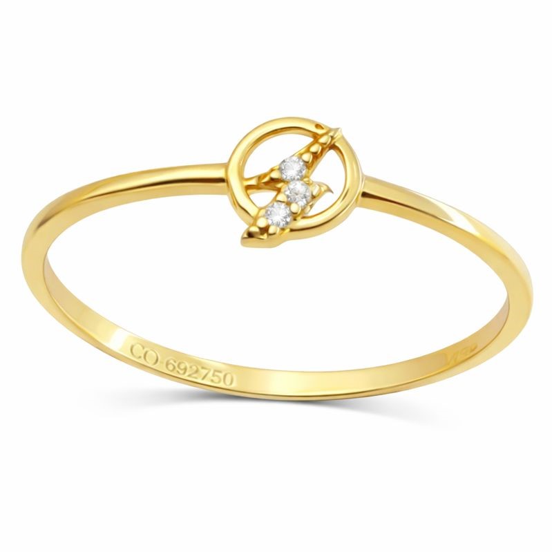 SORTIJA RAYO CON CIRCONITAS.