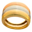 15MM TRI COLOR GOLD RING.