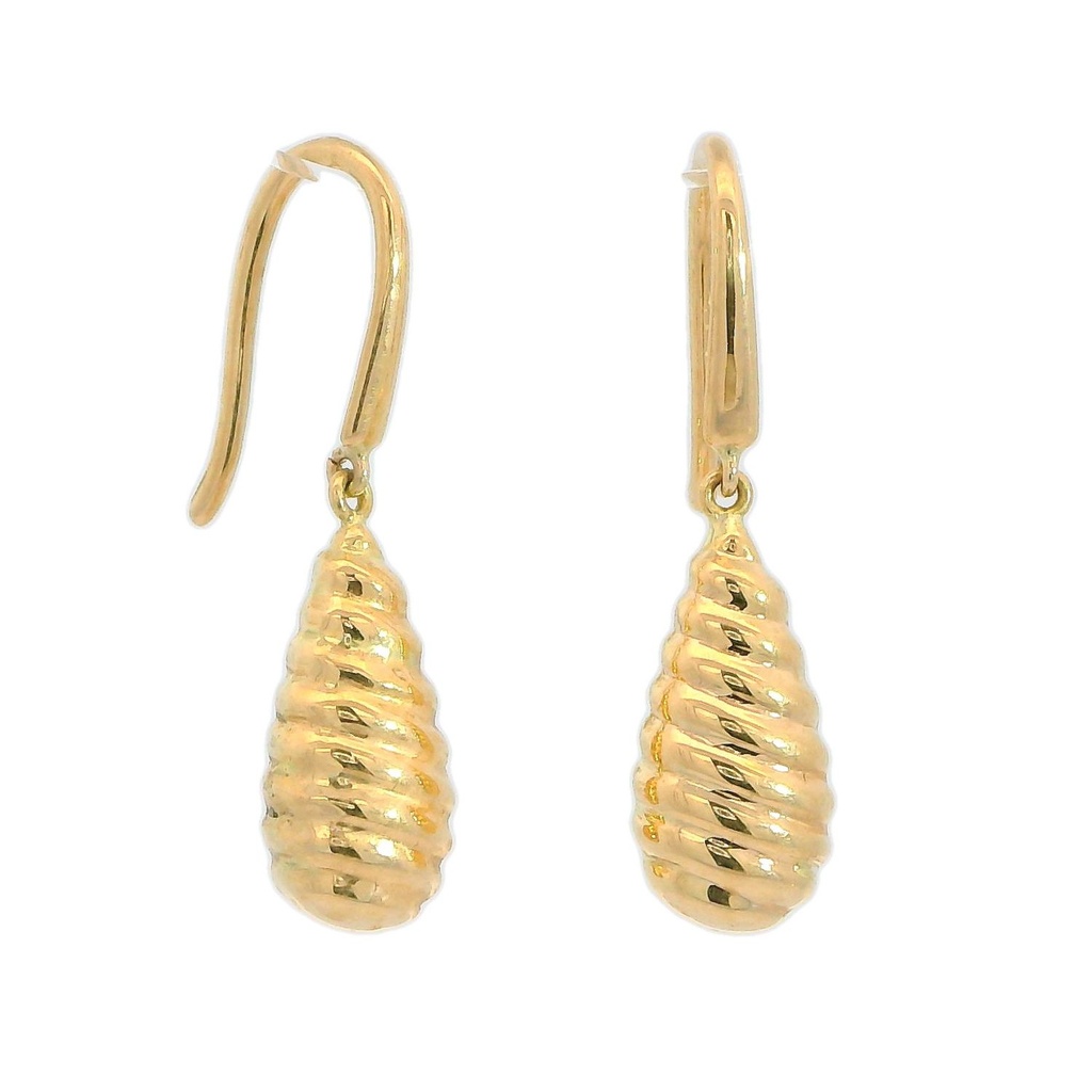 13x6MM TEARDROP EARRINGS.FISH HOOK WIRE BACK.