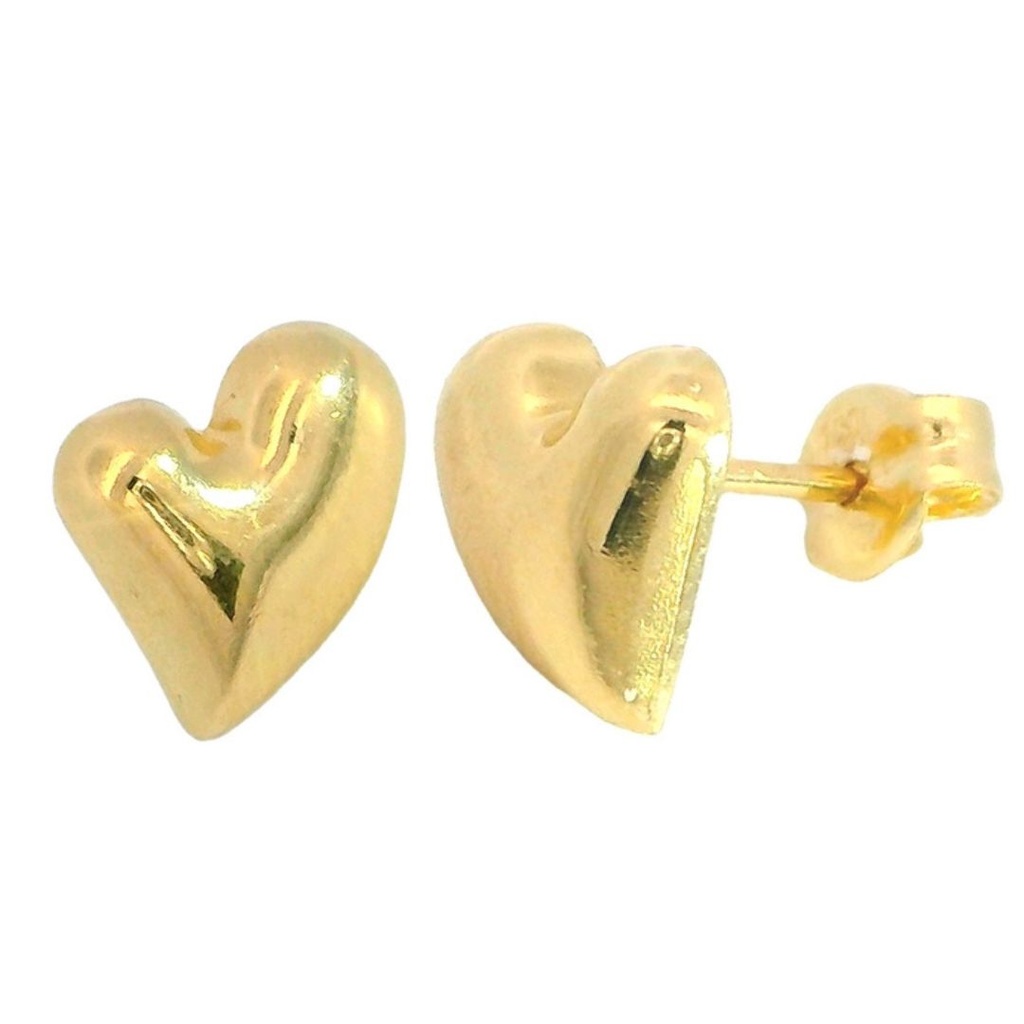 PENDIENTES CORAZON CON VOLUMEN 8.5MM PRESION