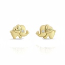 8x6MM ELEPHANT BABY EARRINGS.SCREW BACK.