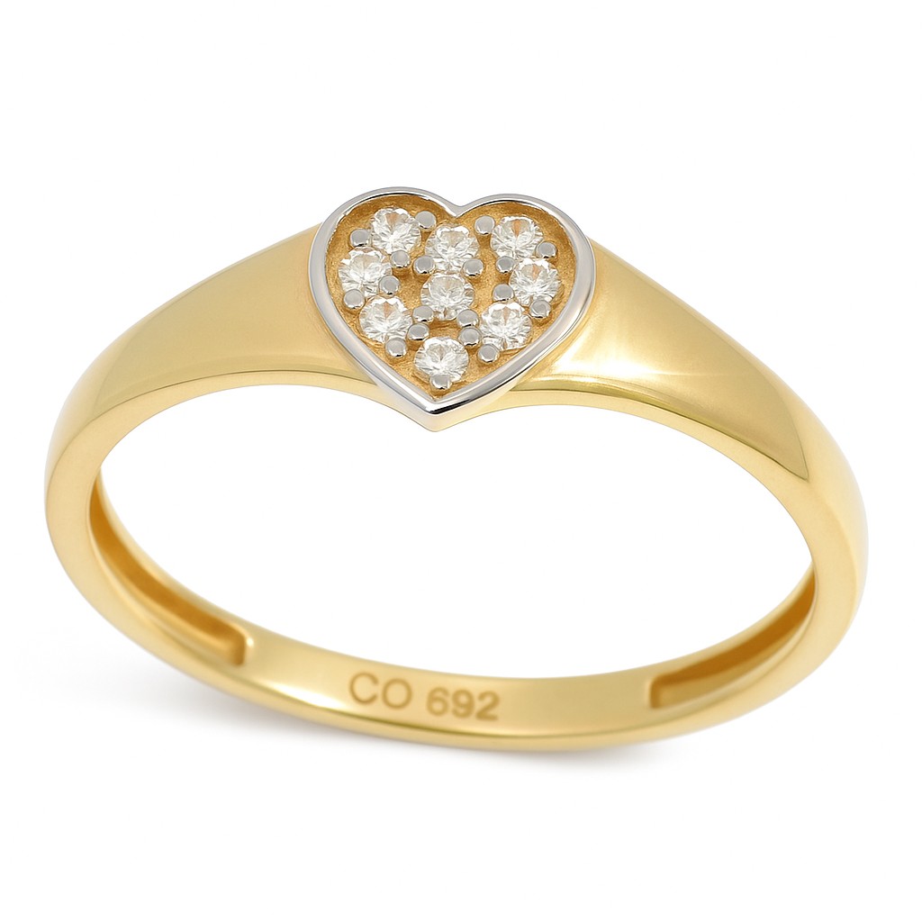 SORTIJA CORAZON DE CIRCONITAS.