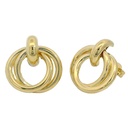 PENDIENTES NUDO 15MM.ORO AMARILLO PRESION