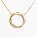 CIRCLE WITH CZ NECKLACE.
