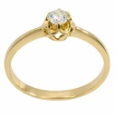 SOLITARIO BRILLANTE  3.5 MM VS-H 0.17 CT ORO AMARILLO