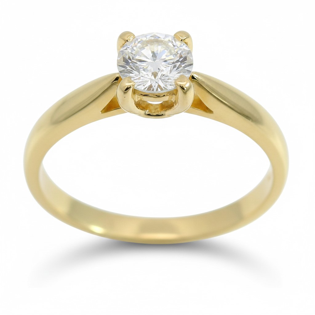 SOLITARIO ORO AMARILLO BRILLANTE  3.00MM VS-H 0.11 CT