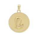 MEDALLA VIRGEN NIÑA CON BRILLO  18 MM.