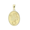 COLGANTE  ANGELITO BURLON OVAL CON RELOJ 12X15 MM.