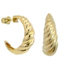 GOLD HOOP EARRINGS.17x6MM.