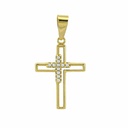 18x12MM CROSS PENDANT WITH CZ.