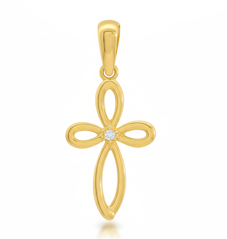 CRUZ CON CIRCONITA.15x10MM.