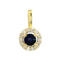 3MM SAPPHIRE AND CZ PENDANT.5MM.