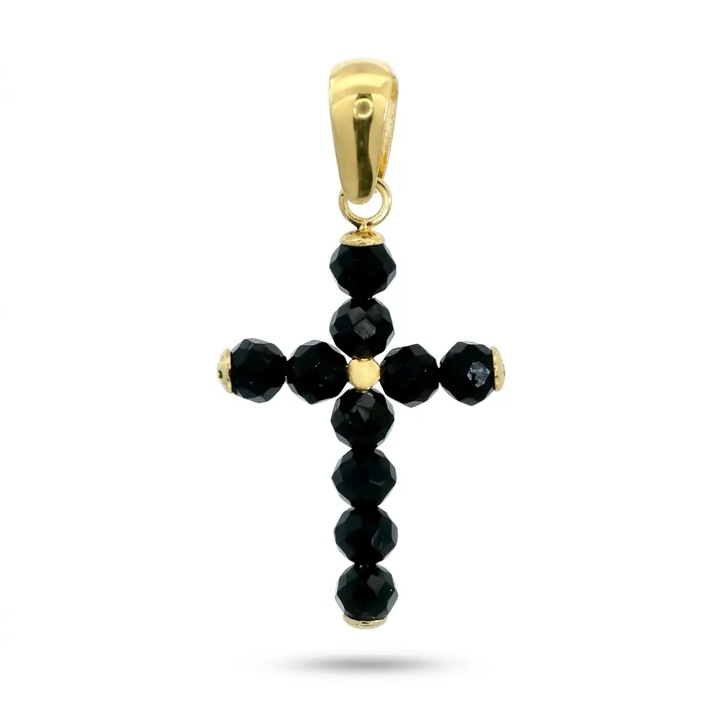 2'5MM ESPINEL BALLS CROSS PENDANT.15x10MM