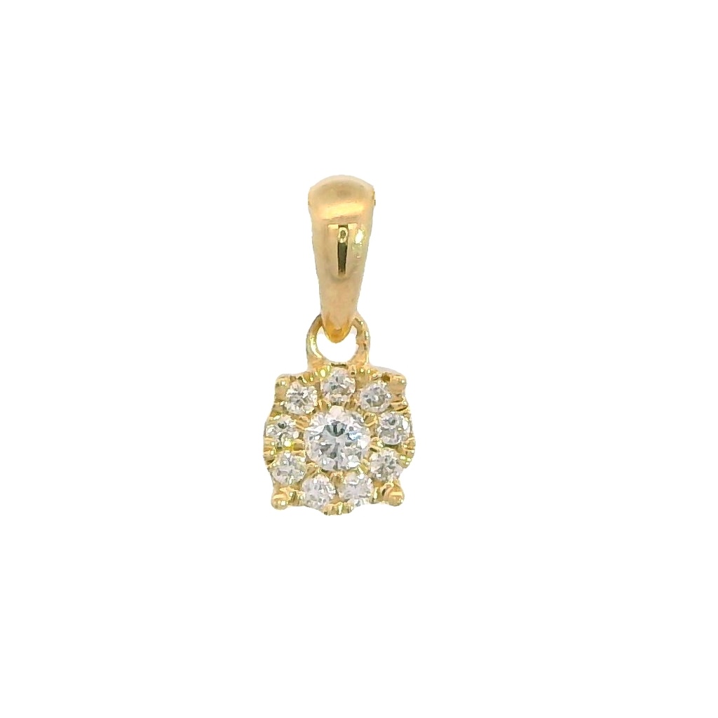 COLGANTE REDONDO 5x5MM 1 BRILLANTE DE 0.0.34 CT Y 9 DE 0.046 CT H-SI