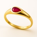 SORTIJA PERA  RUBI DE 5x3MM