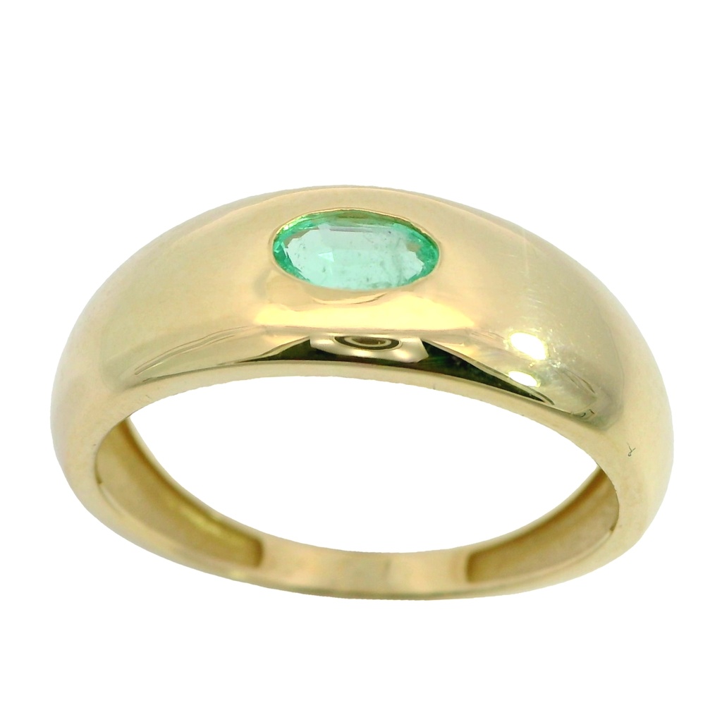 5x3MM OVAL EMERALD RING.