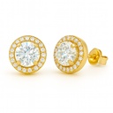 5'5MM CZ EARRINGS.9MM.BUTTERFLY CLASP.