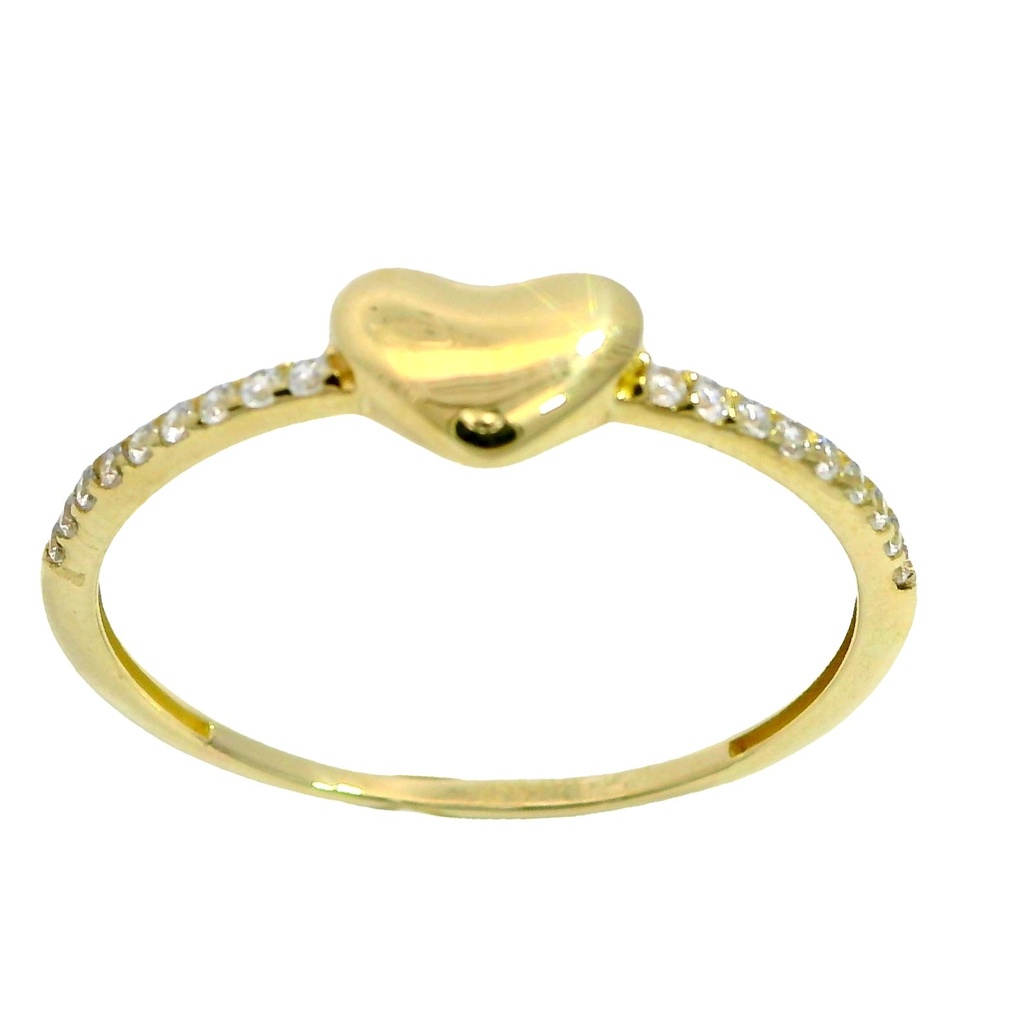 7x5MM HEART RING WITH CZ.