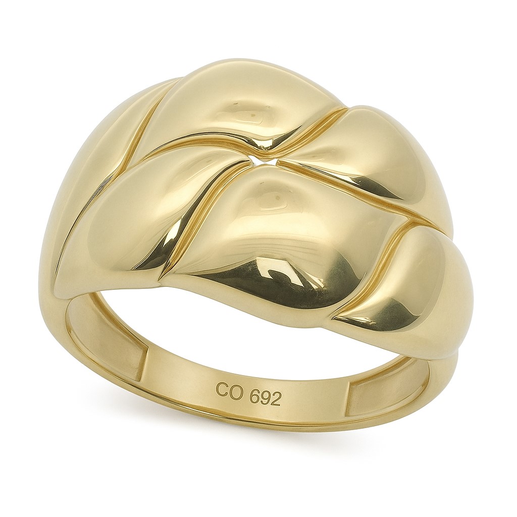 15MM GOLD PLAIN RING