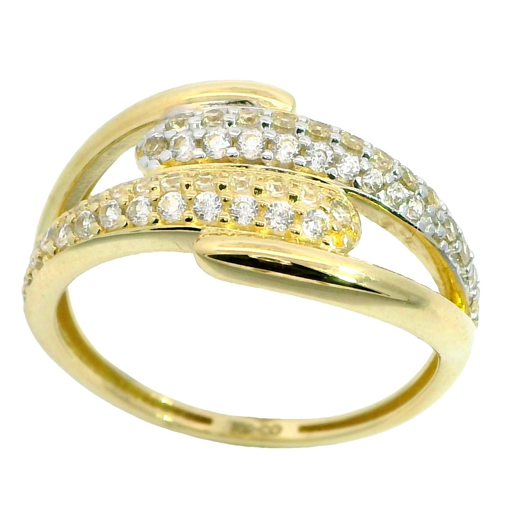 TWO TONE GOLD RING.