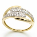 TWO TONE GOLD RING.