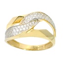 10MM GOLD AND CZ RING.