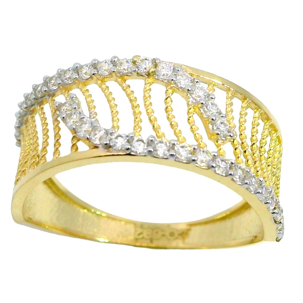 7'5MM GOLD RING WITH CZ