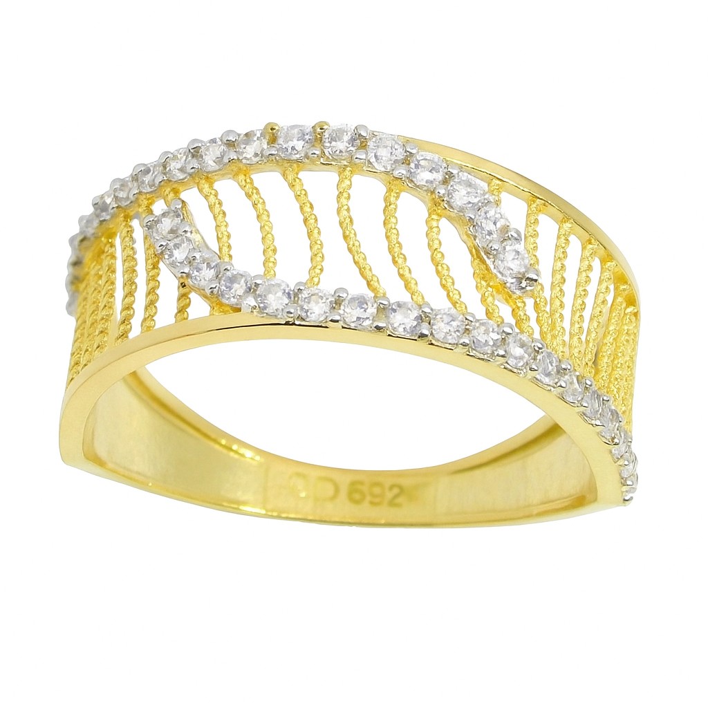 7'5MM GOLD RING WITH CZ
