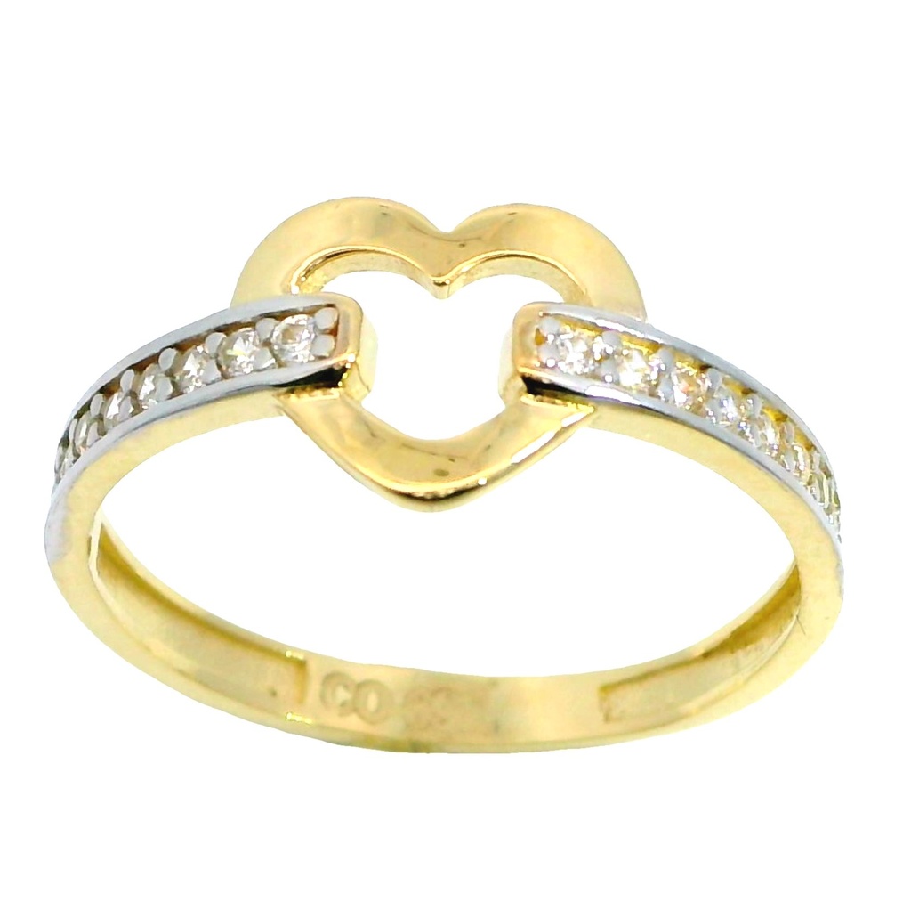 HEART AND CZ RING