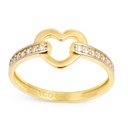 HEART AND CZ RING