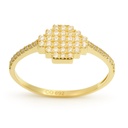 RHOMBUS CZ RING.