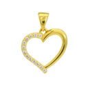 14x18MM HEART PENDANT WITH CZ.