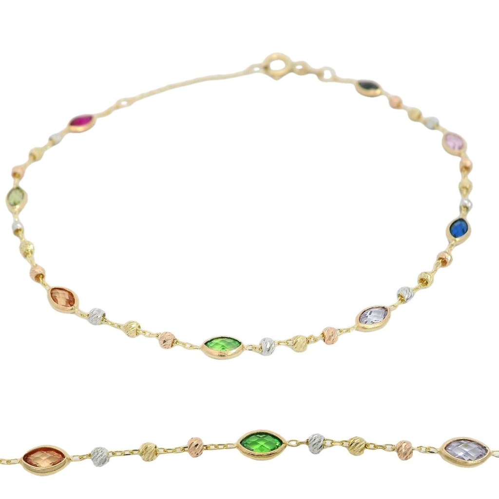 PULSERA BOLAS Y Y CUADRADOS DE COLOR OA (copia)
