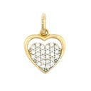 11x9MM HEART PENDANT WITH CZ.