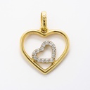 13x12MM TWO HEART PENDANT.