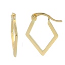 RHOMBUS HOOP EARRINGS.