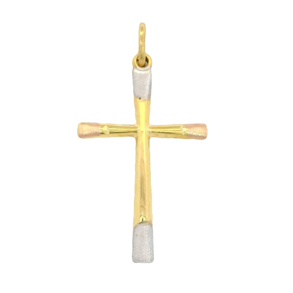 CRUZ SIN CRISTO 29x17MM TRICOLOR