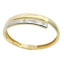 TWO TONE GOLD AND CZ RING.