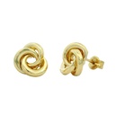 9MM KNOT EARRINGS.BUTTERFLY CLASP.