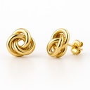 9MM KNOT EARRINGS.BUTTERFLY CLASP.